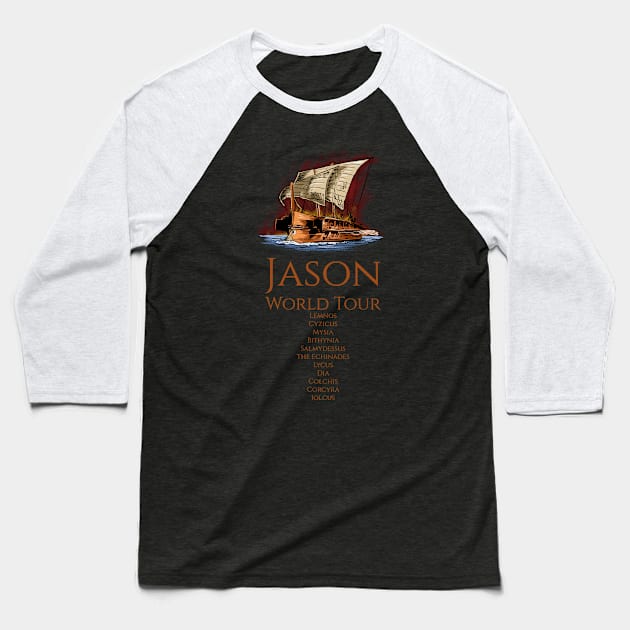 Jason World Tour - Ancient Greek Mythology - The Argonauts Baseball T-Shirt by Styr Designs
